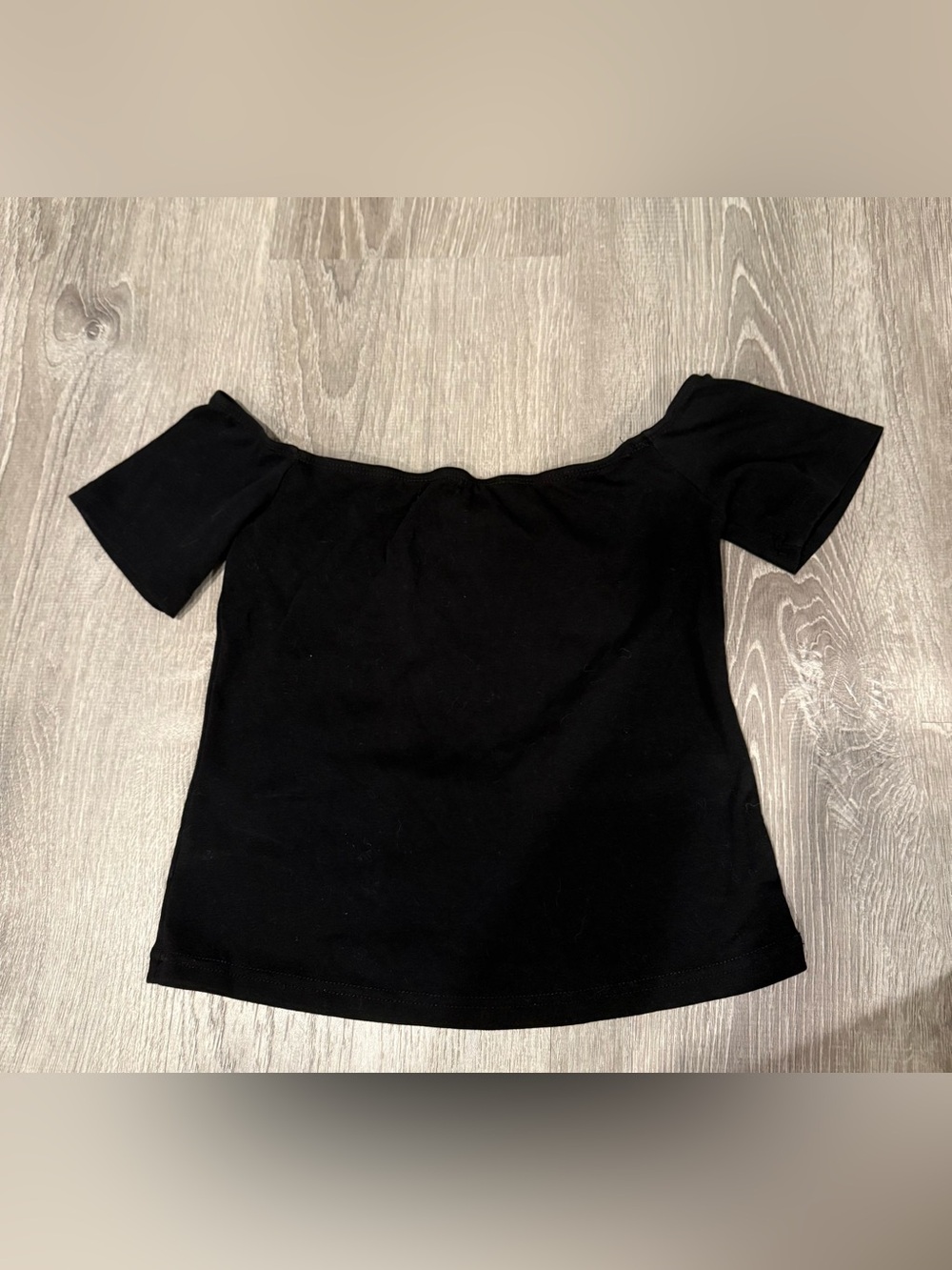 Black off the shoulder top